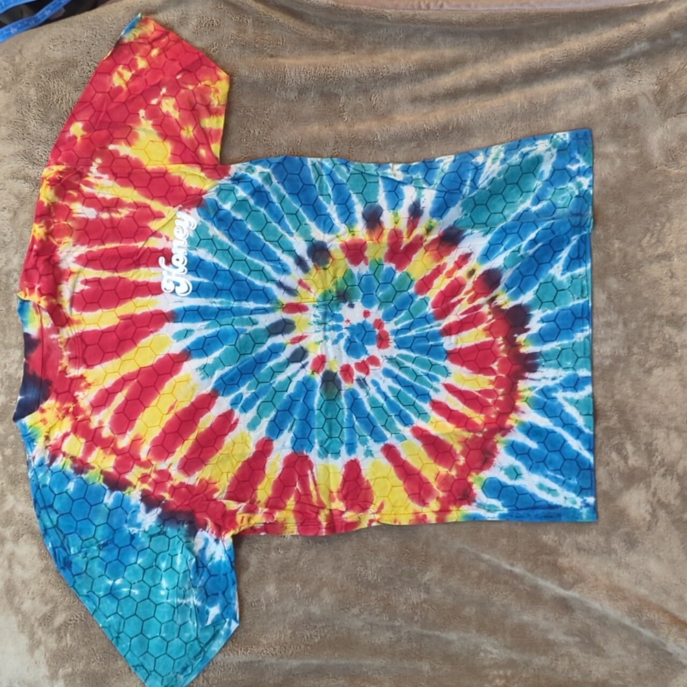 NWOT Honey Brand Rainbow tie dye swirl